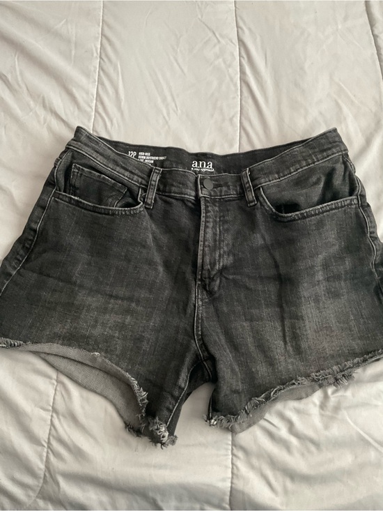 a.n.a Pants - a.n.a Black Washed Frayed-Hem Women's Denim Shorts